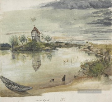 Haus durch einen Teich Albrecht Dürer Ölgemälde
